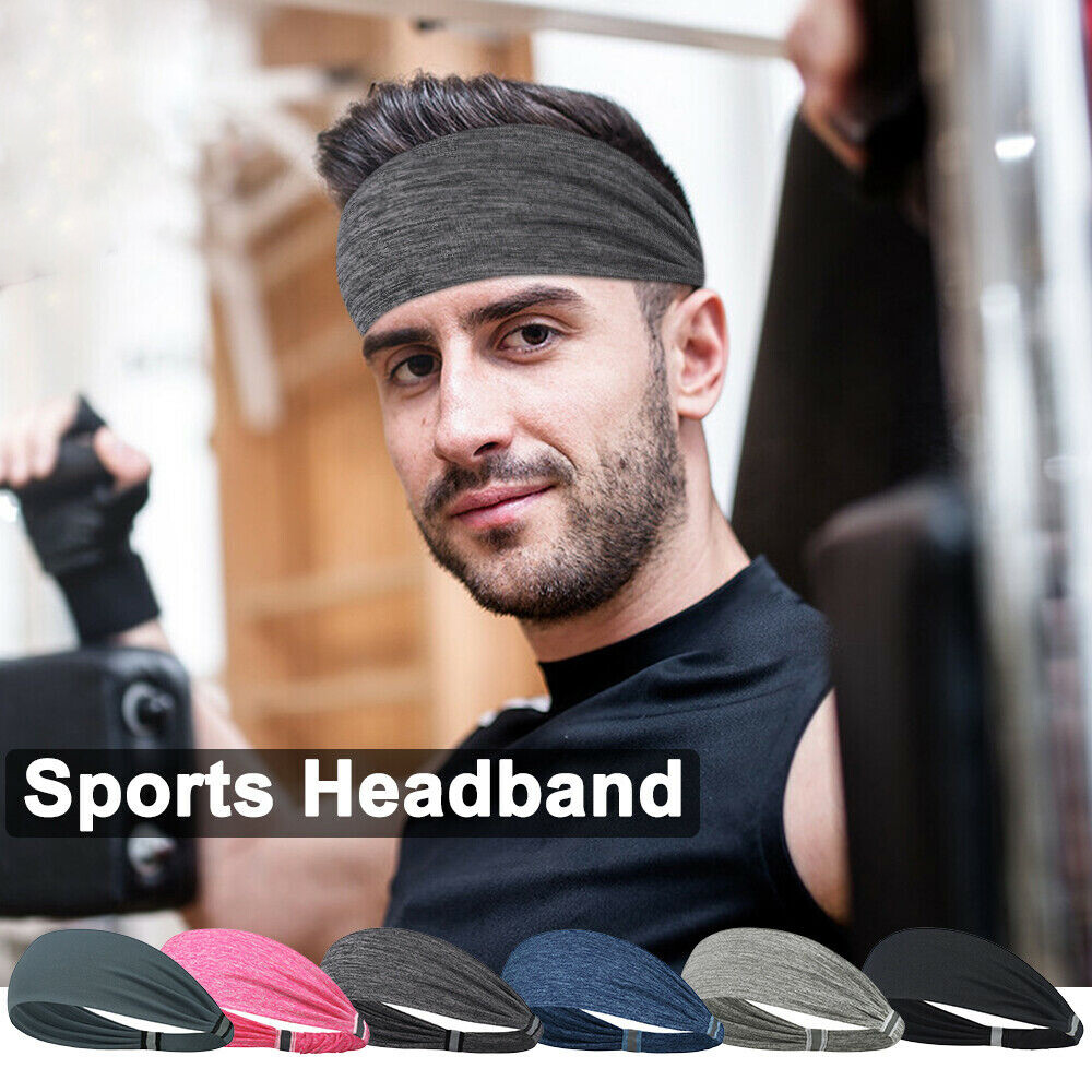 Workout Stretchy Headband Sweatband Sports Headband Cycling Yoga Unisex Hairband