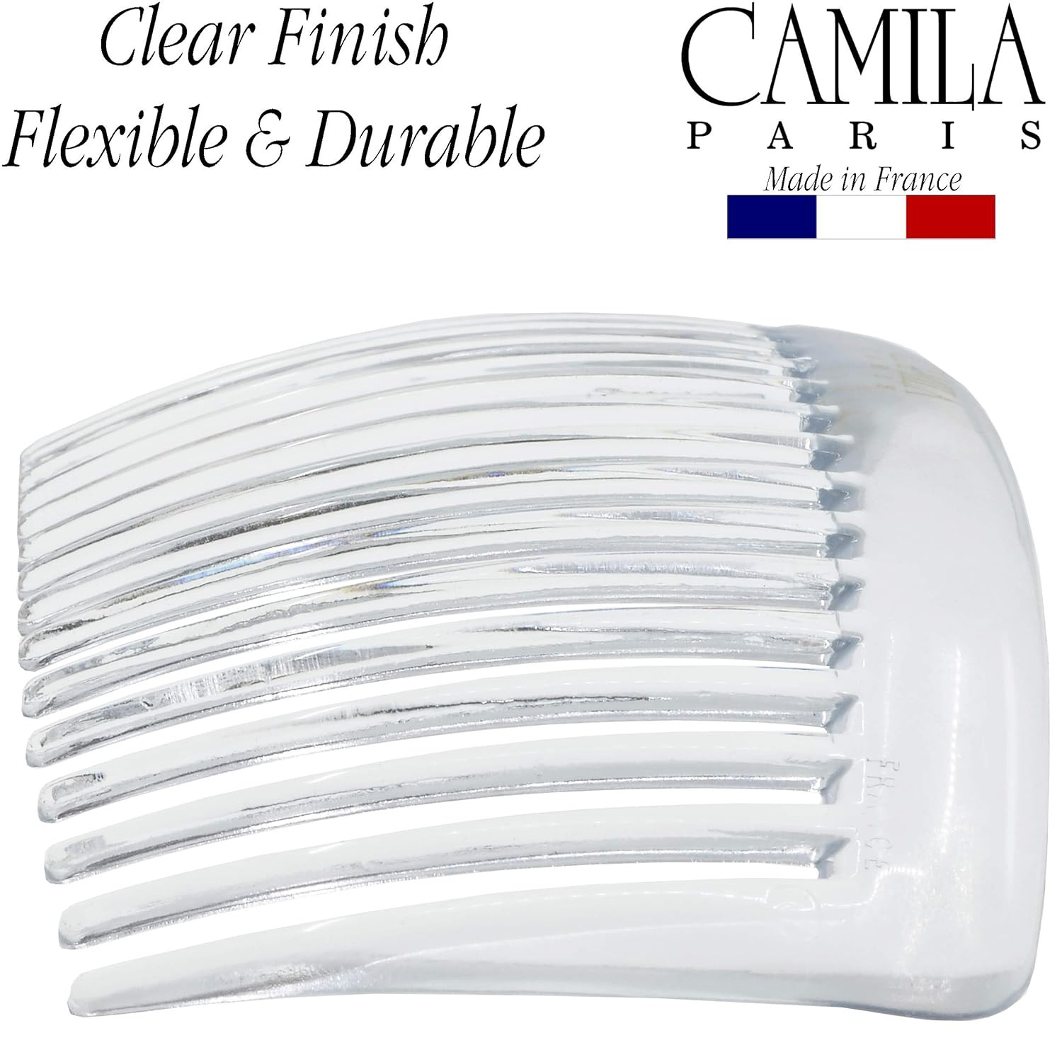 Paris CP2911 French Side Combs Large Curved, Clear French Twist Hair Combs Decor