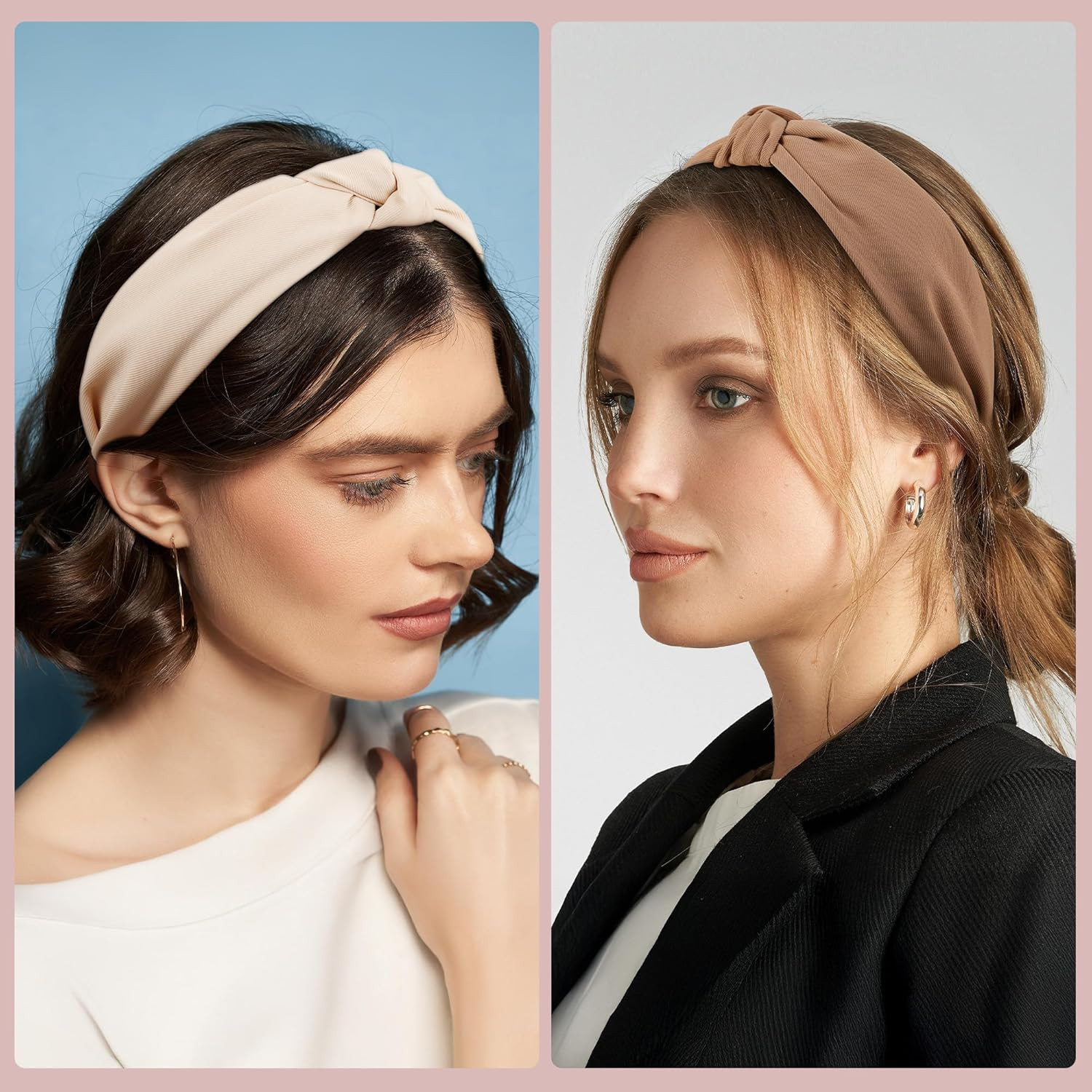 Headbands for Women, 9Pcs Fashion Knotted Headband Leopard Knot Hairband | Cute