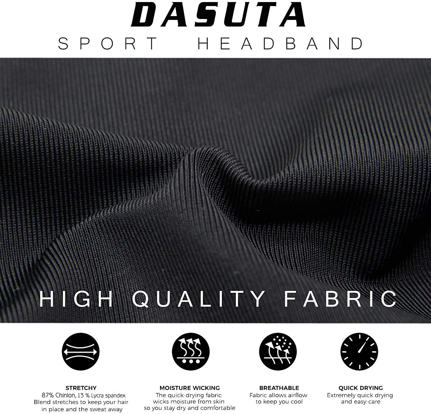 Workout Headbands Fitness Yoga Elastic Non Slip Wicking Headscarf for Men Womens