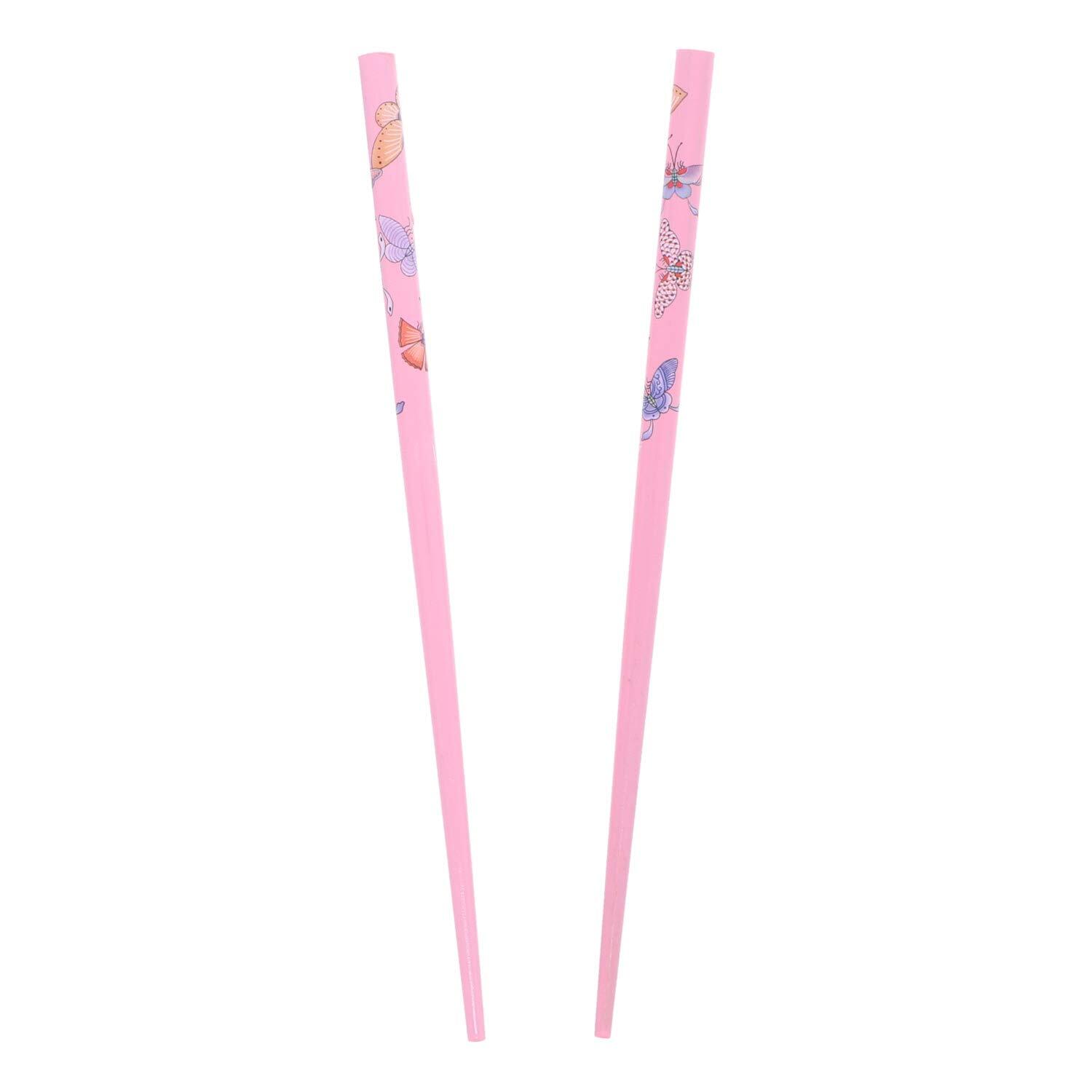 Set of Wooden Hair Sticks With Butterflies Chopsticks Hair Pin