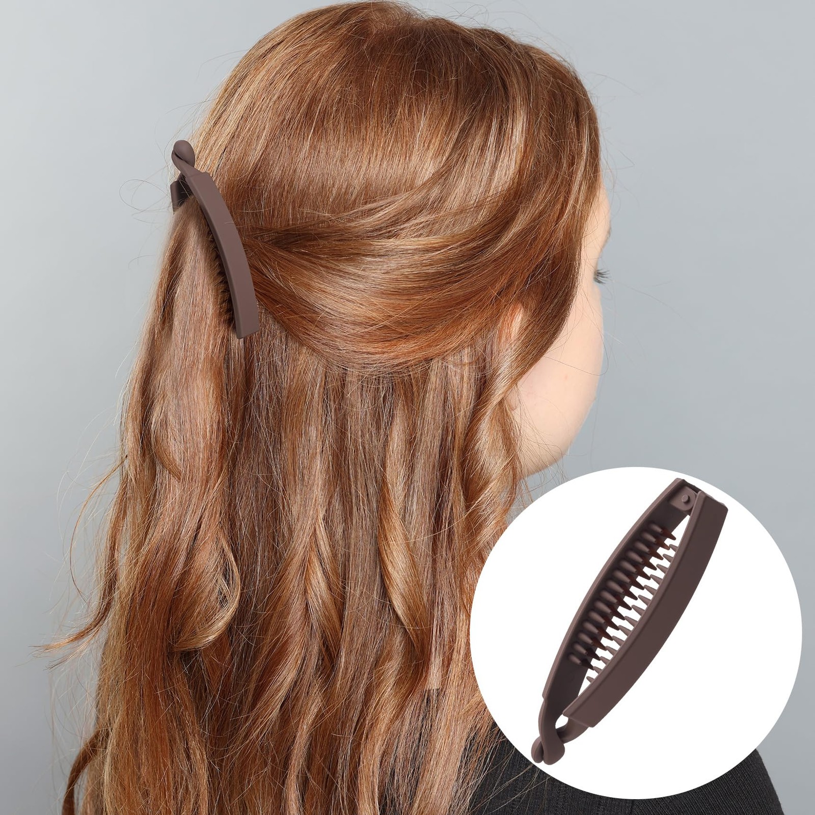 Winsyison 3pcs Banana Hair Clips, Non-Slip 1 Count (Pack of 3), 3 Colors-C