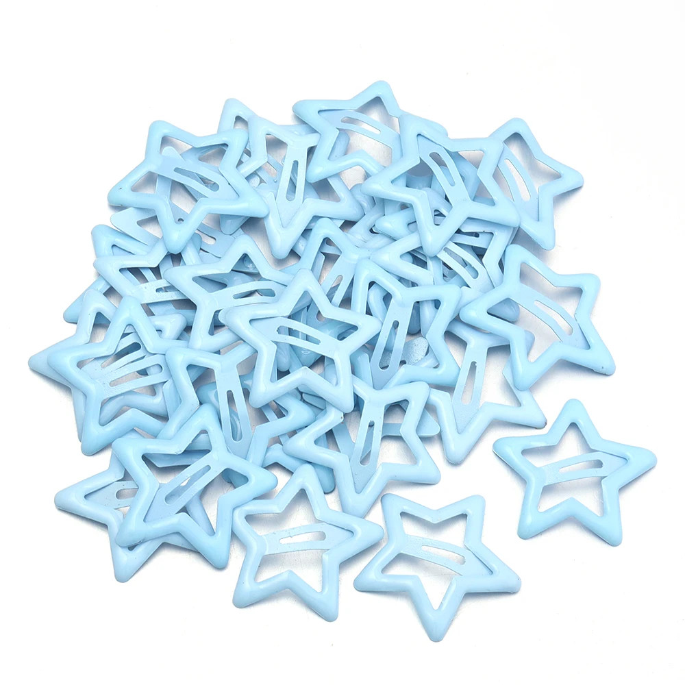 50pcs/lot Colorful Star Y2K BB Hair Clips Women Grils Cute Metal Star Hair C