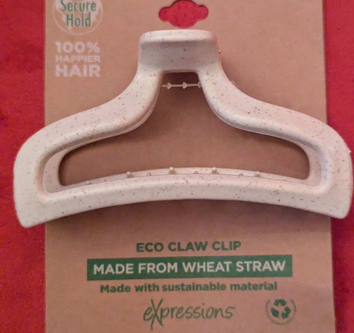 Eco Friendly Wheat Straw Hair Claw Clips Set of 3