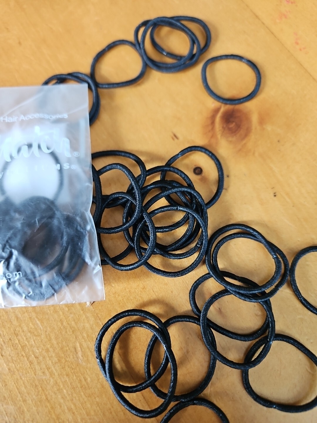 Heliums Small Hair Ties – Black – 1 Inch Hair Bands, 2mm 48 Count Great Product!