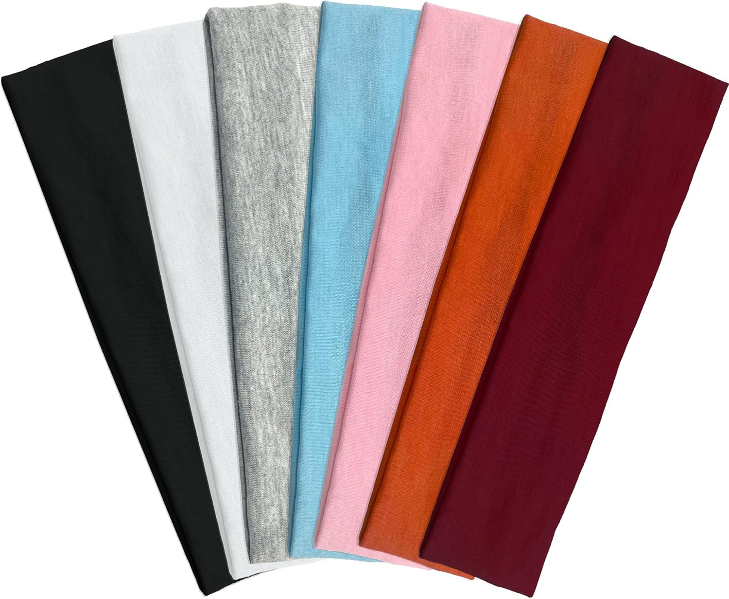 7-Pack Headbands for Women Non-Slip, with Soft Stretchable Fabric, Stylish Sport