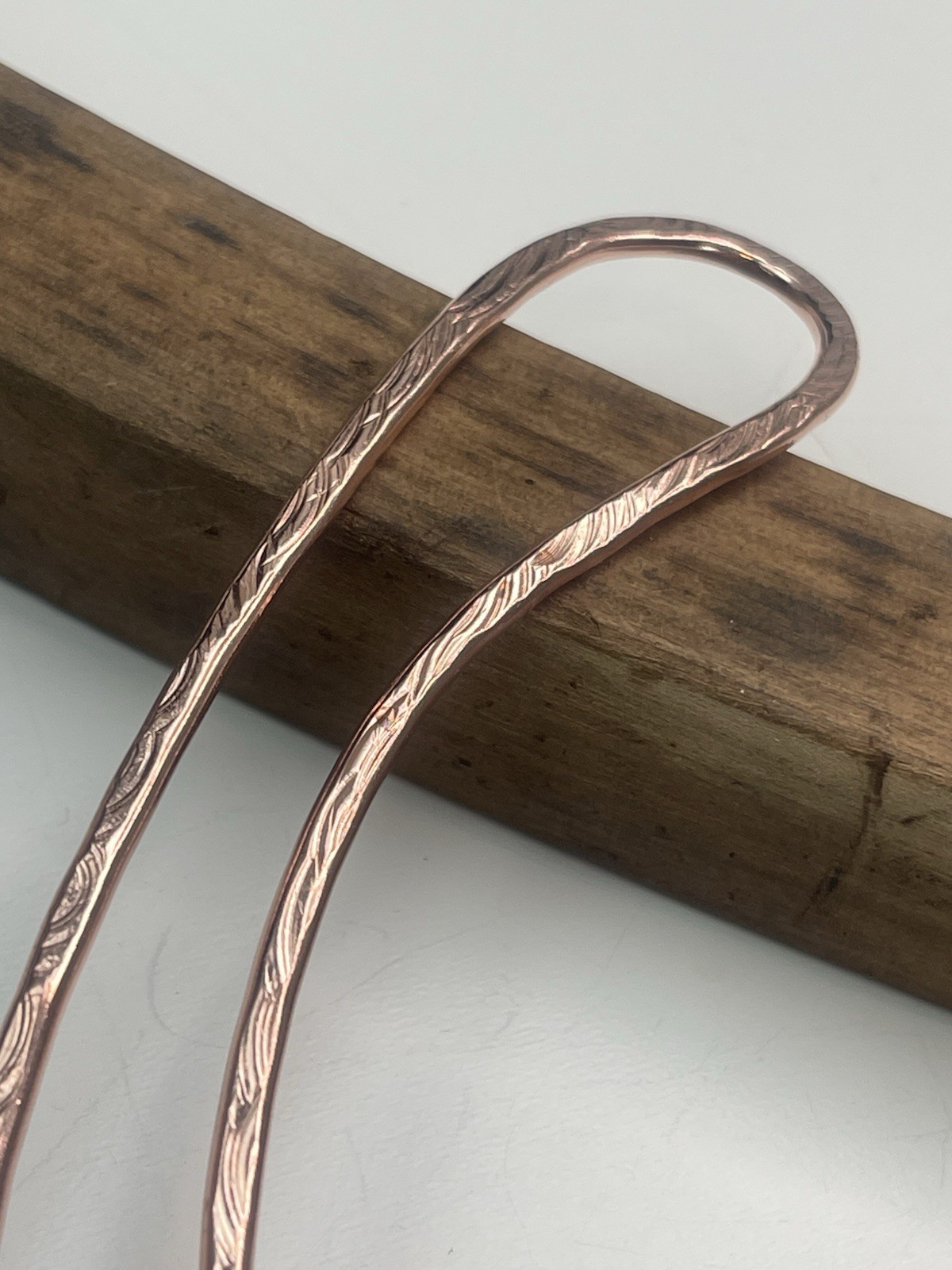 Curved Solid Metal Hair Stick, Fork, Pin, Shawl Pin, Solid Copper
