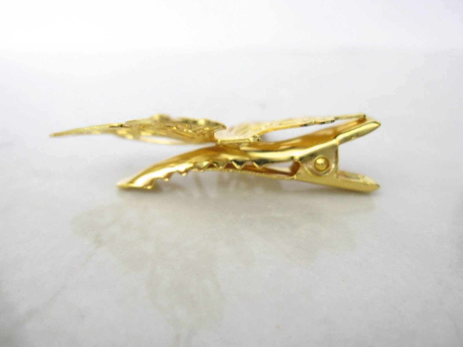 Antique style gold , silver or rose gold butterfly alligator hair clip (set of