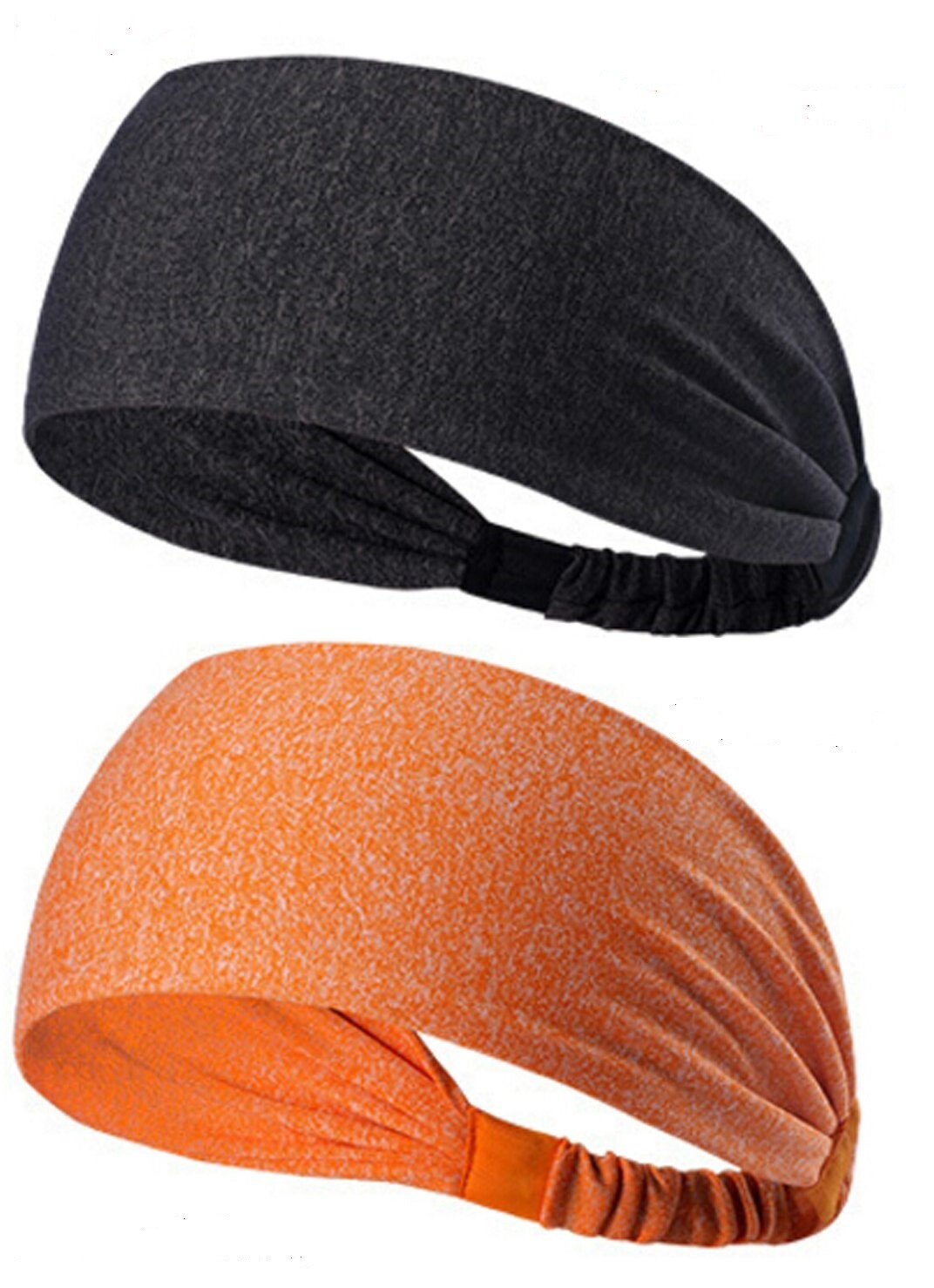 2 Pack Sweatband Headband Set Unisex Stretch Sports Bands Yoga Gym Running