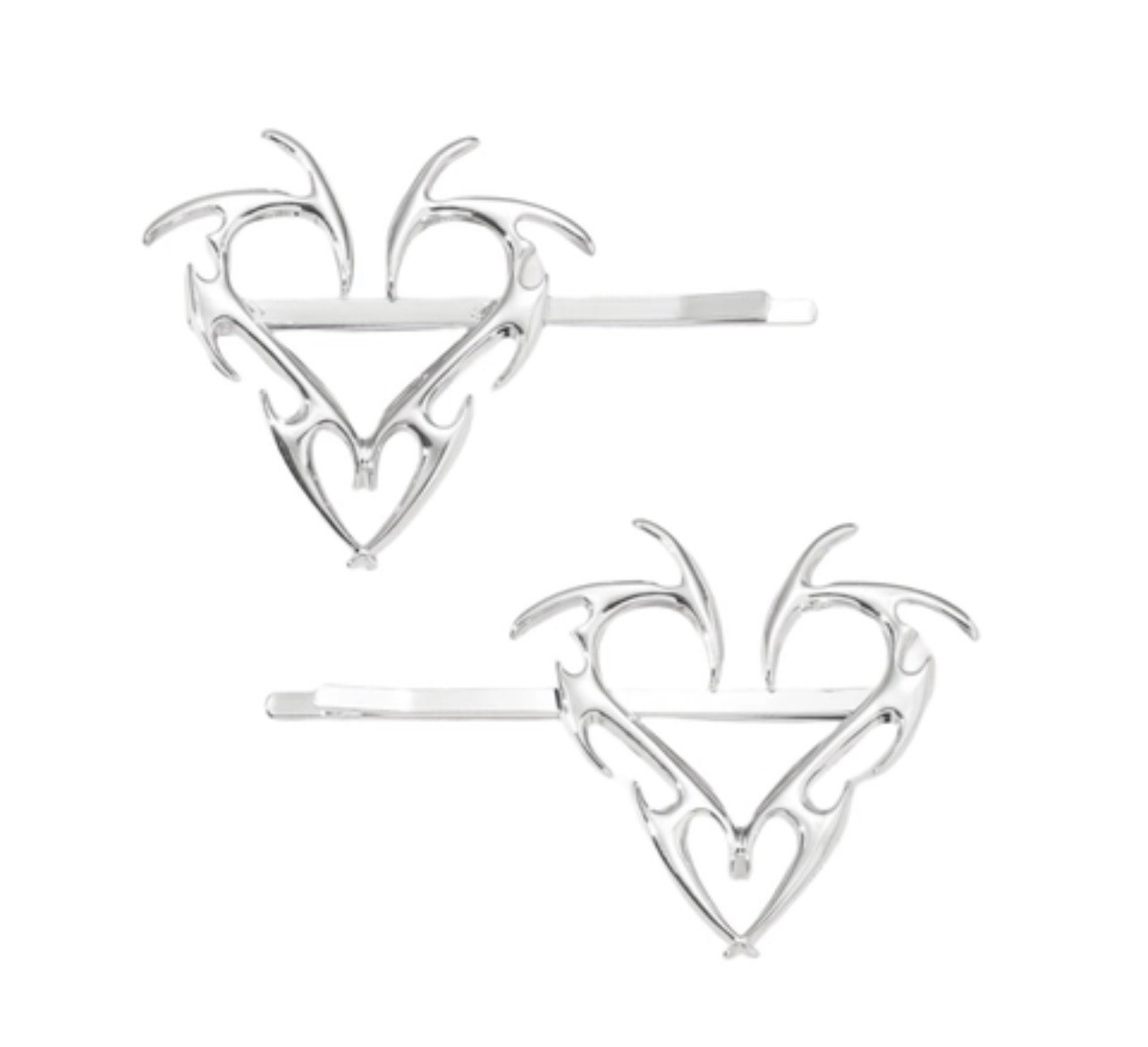 Stainless Steel Tribal Heart Hair Pins