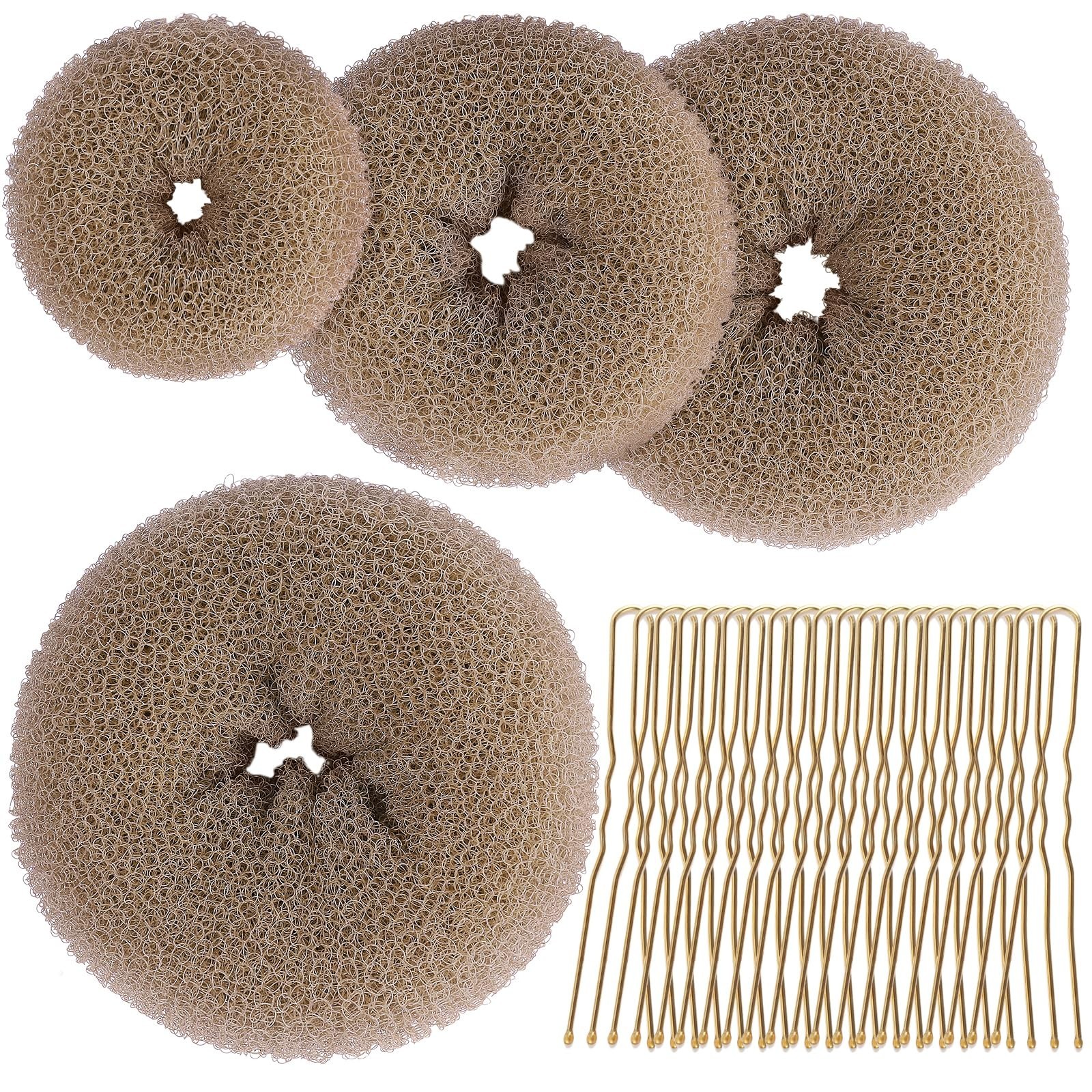 Hair Bun Shaper Set, 4Pcs Hair Donut Bun Maker(Extra-Large, Large, Medium, Small