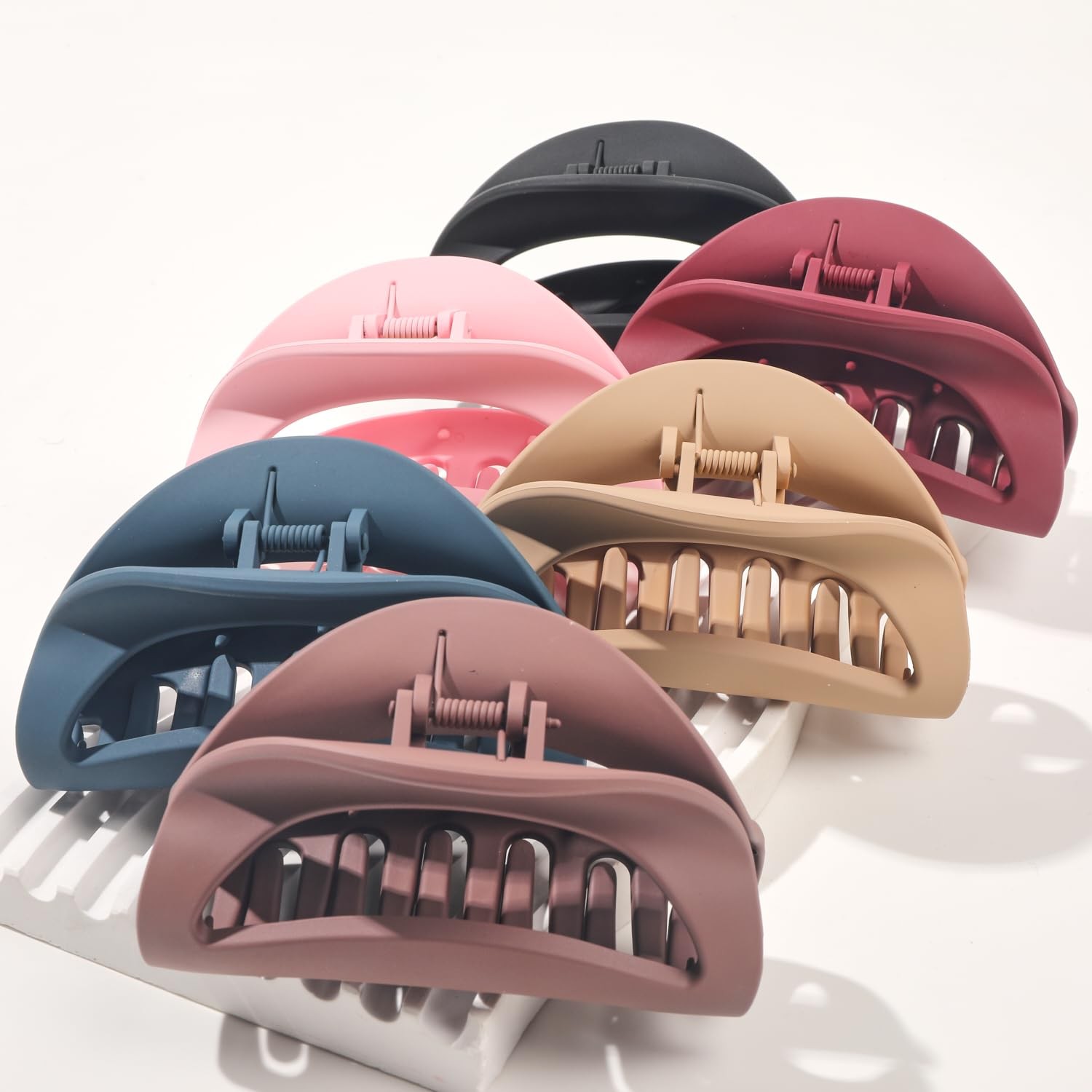 6PCS Silicone Claw Clips for Women, Soft Flexible 1 Count (Pack of 6), Mix