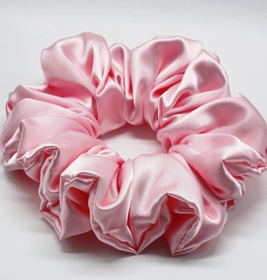 XXL Jumbo Women Charmeuse Red Blue Gold Satin Scrunchie Birthday Day, Mom gift