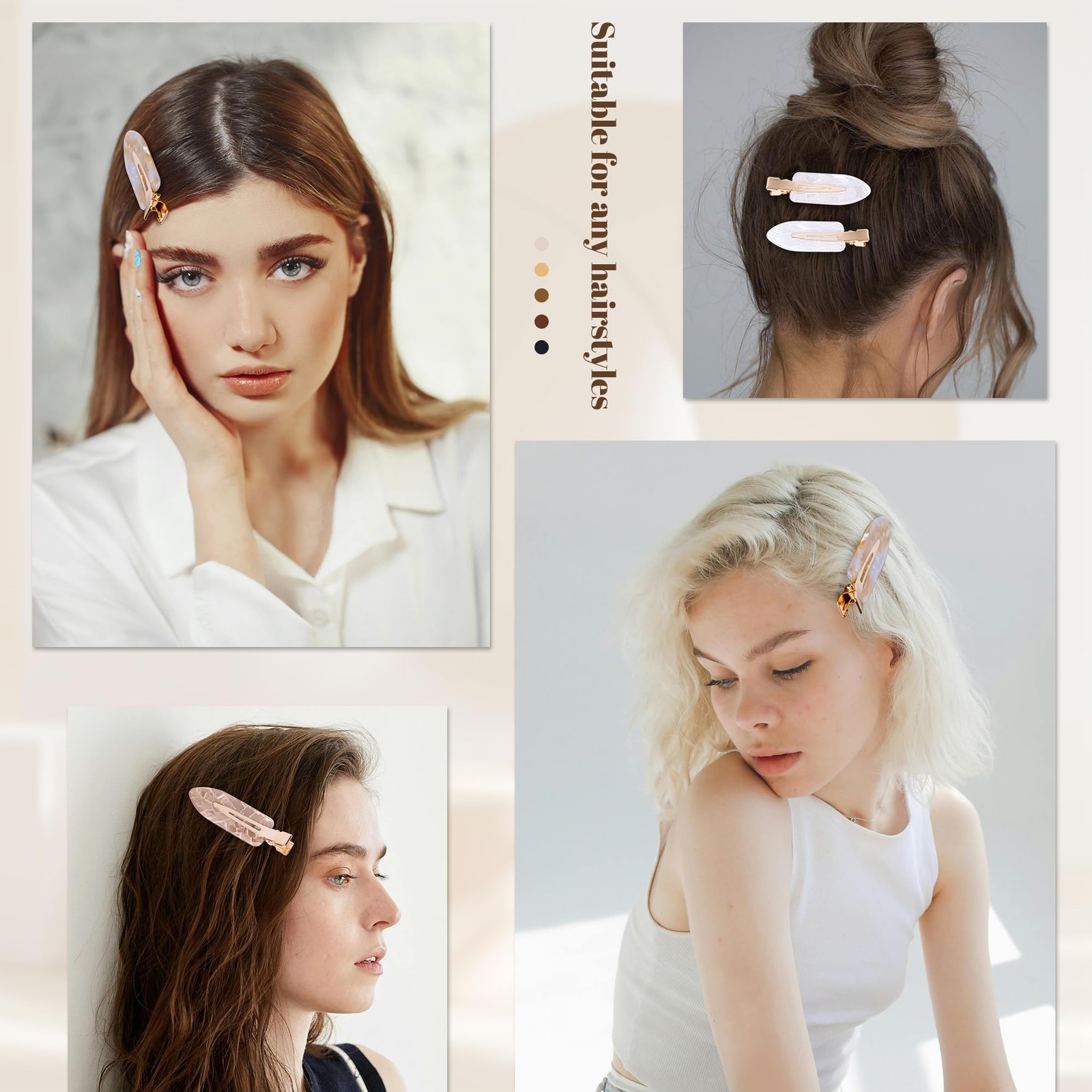 No Crease Creaseless No Bend Hair Clips For Styling Non Slip Flat Clips For M…