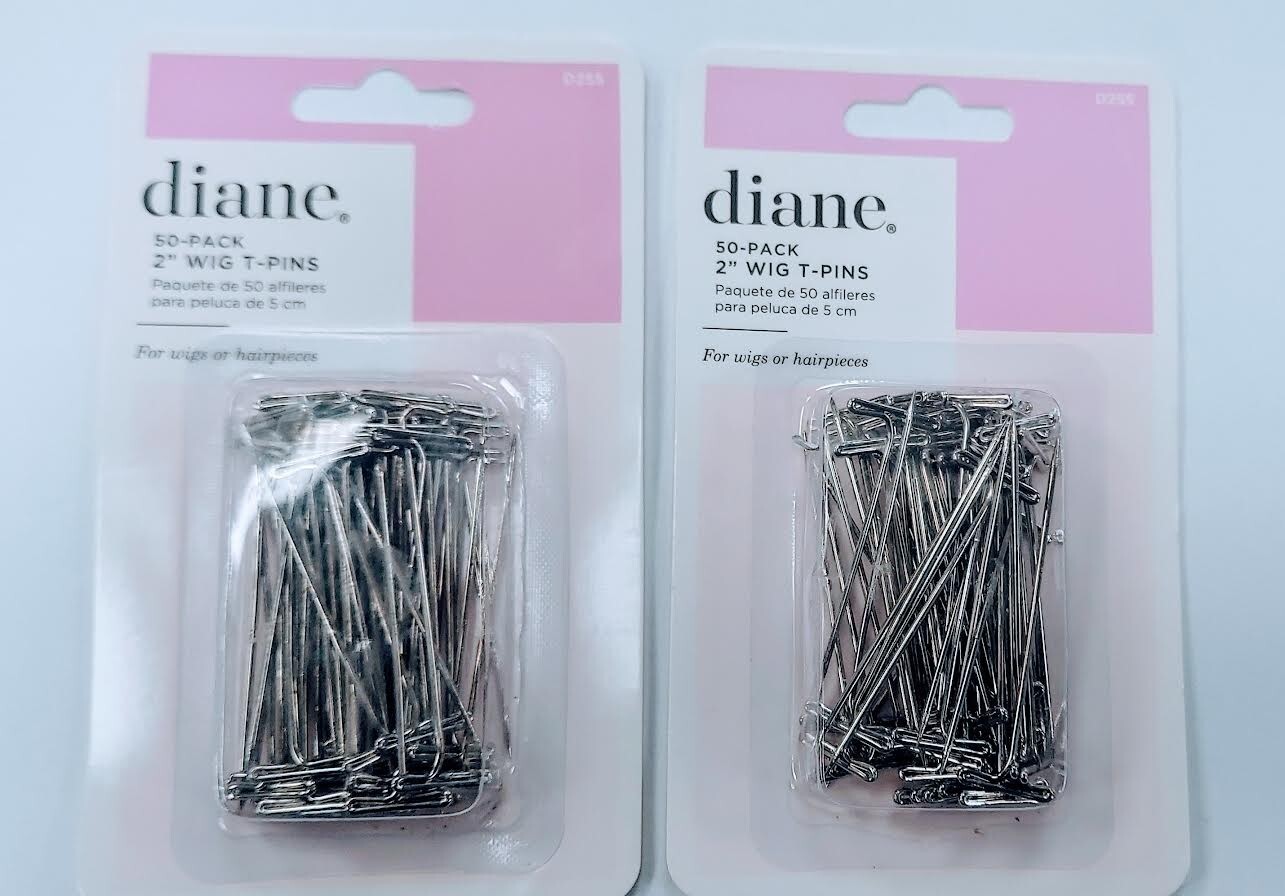 2 pack of Diane D255 Wig T- Pins 2″ each 50 pins