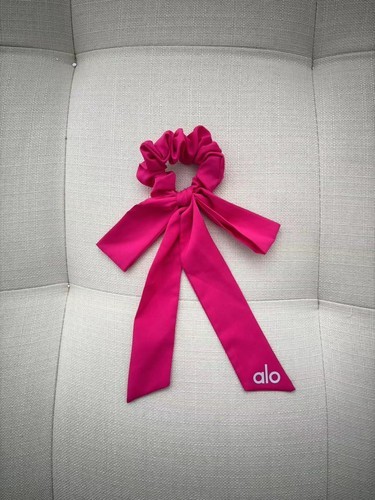 New Yoga Bow Hair Tie Scrunchie Love Knot Ballet Pink/Rose Red OS