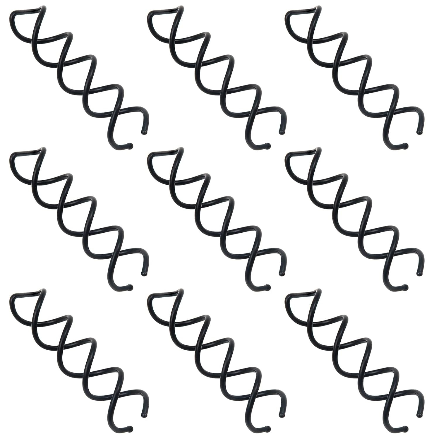 10pcs Spiral Bobby Pins Black Spiral Hair Pins Hair Bun Maker No Scratched Round
