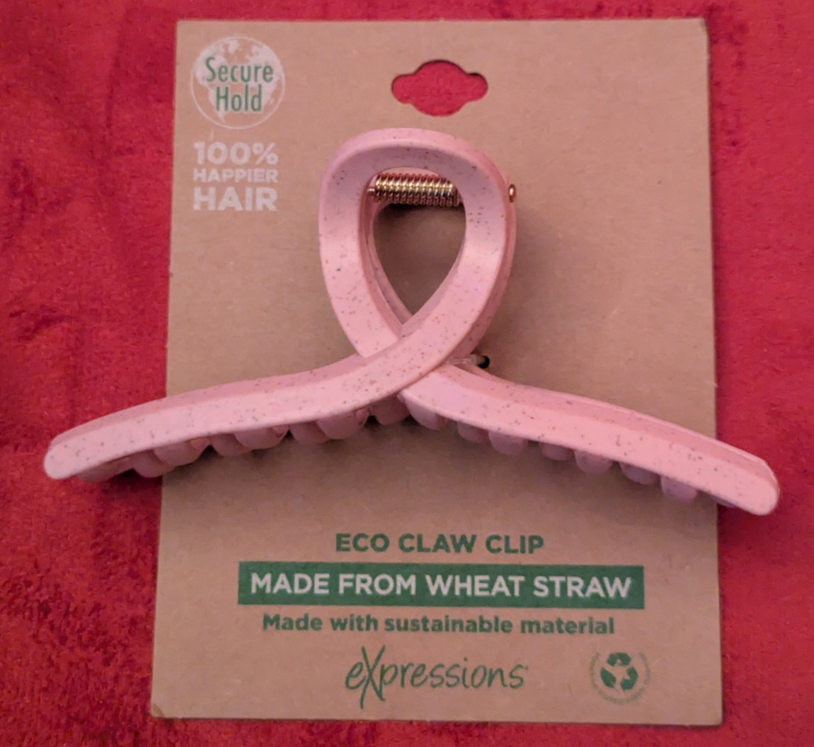 Eco Friendly Wheat Straw Hair Claw Clips Set of 3