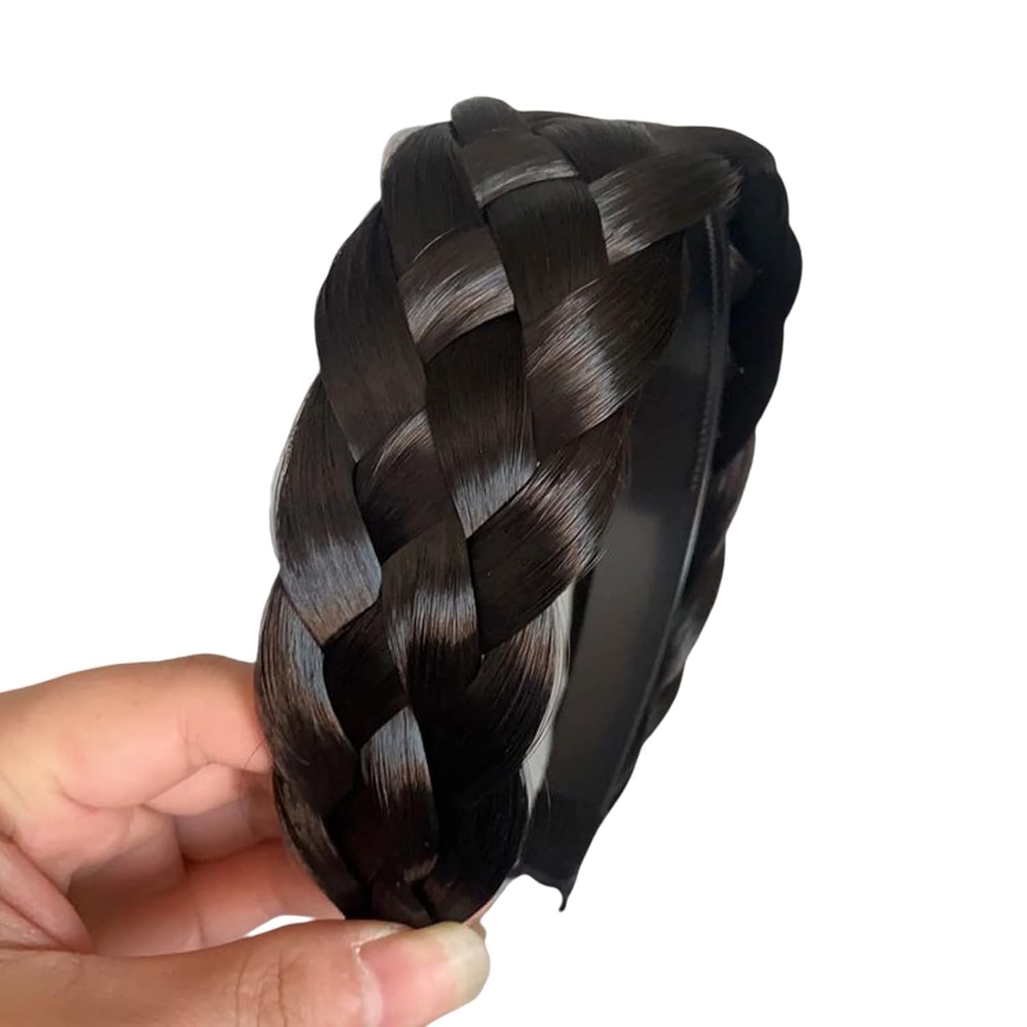 Adjustable Braided Headband for , Stretch Ponytail Hoop with Heat-Resistant F…