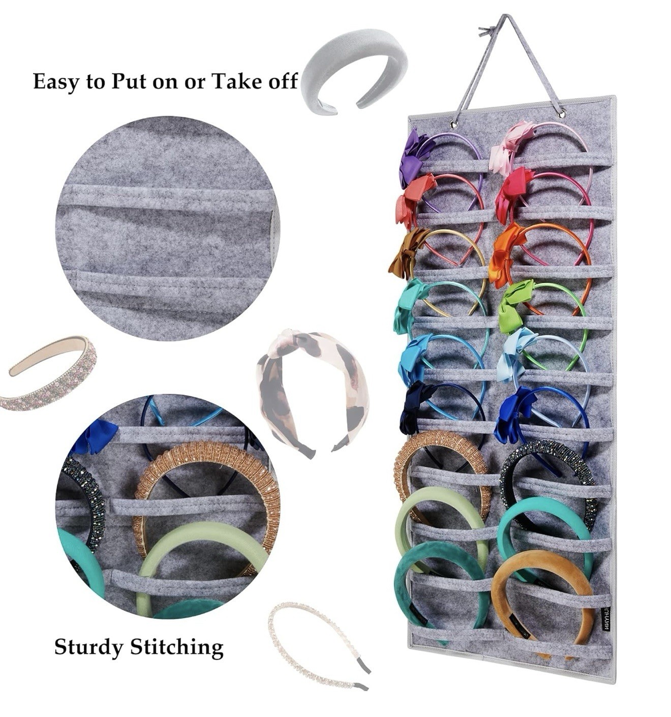 Headband Holder, Hanging Headband Organizer for Women’s/Girl’s A0197