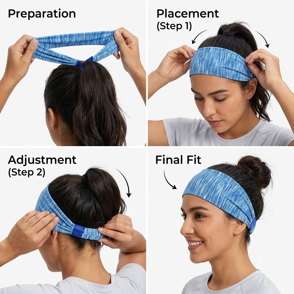 Thin Sports Headband Non Slip Yoga Gym Sweatband Elastic Hair Band Men Women