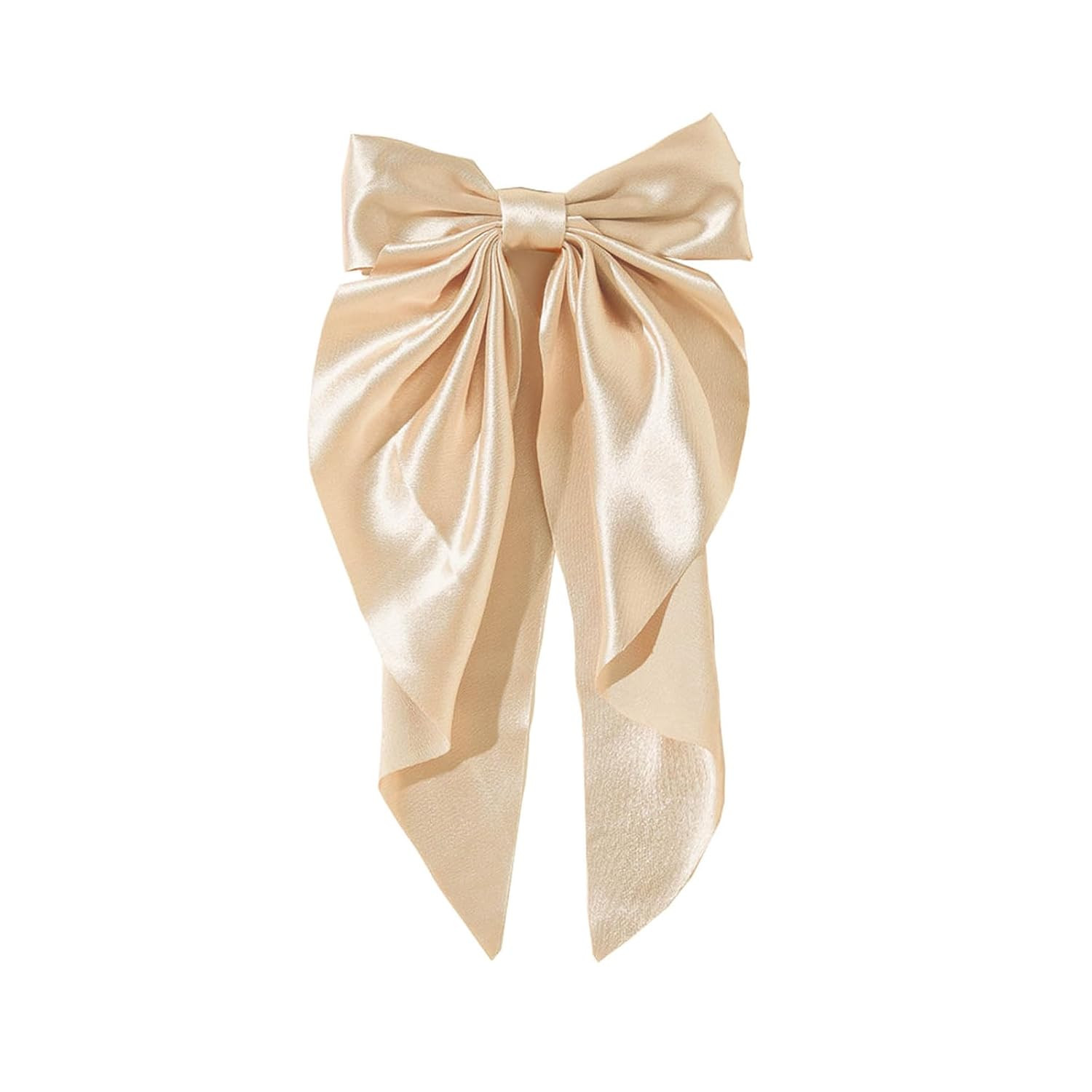 Super Big Bow Hair Clips French Style Soild Color Knotted Bowknot Spring Snap Ba