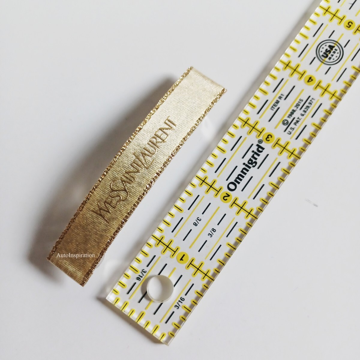 Authentic Yves Saint Laurent New Year Valentine’s Day Gold on Gold ribbon gift
