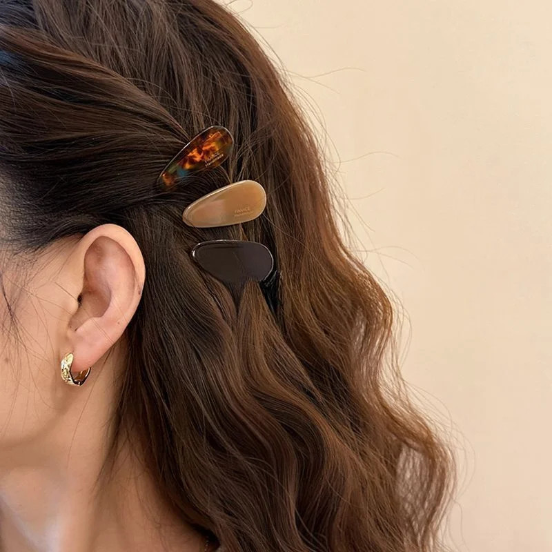 3/6pcspcsNew Spring and Summer Water Droplet Small Hair Clip Edge Clip, Side Cli