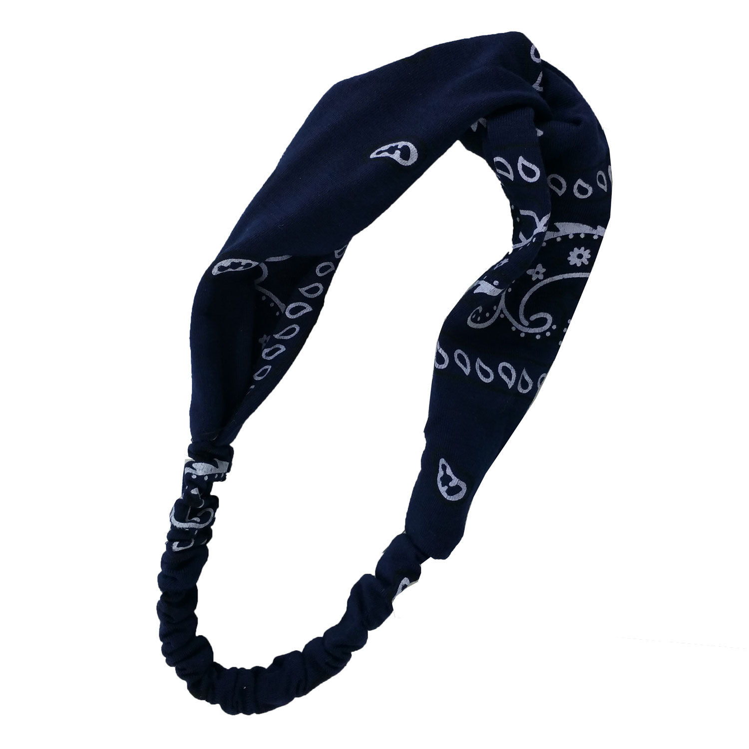 Bandana Headband Sports Yoga Hair Wrap Paisley with Elastic Hairband Women Teen