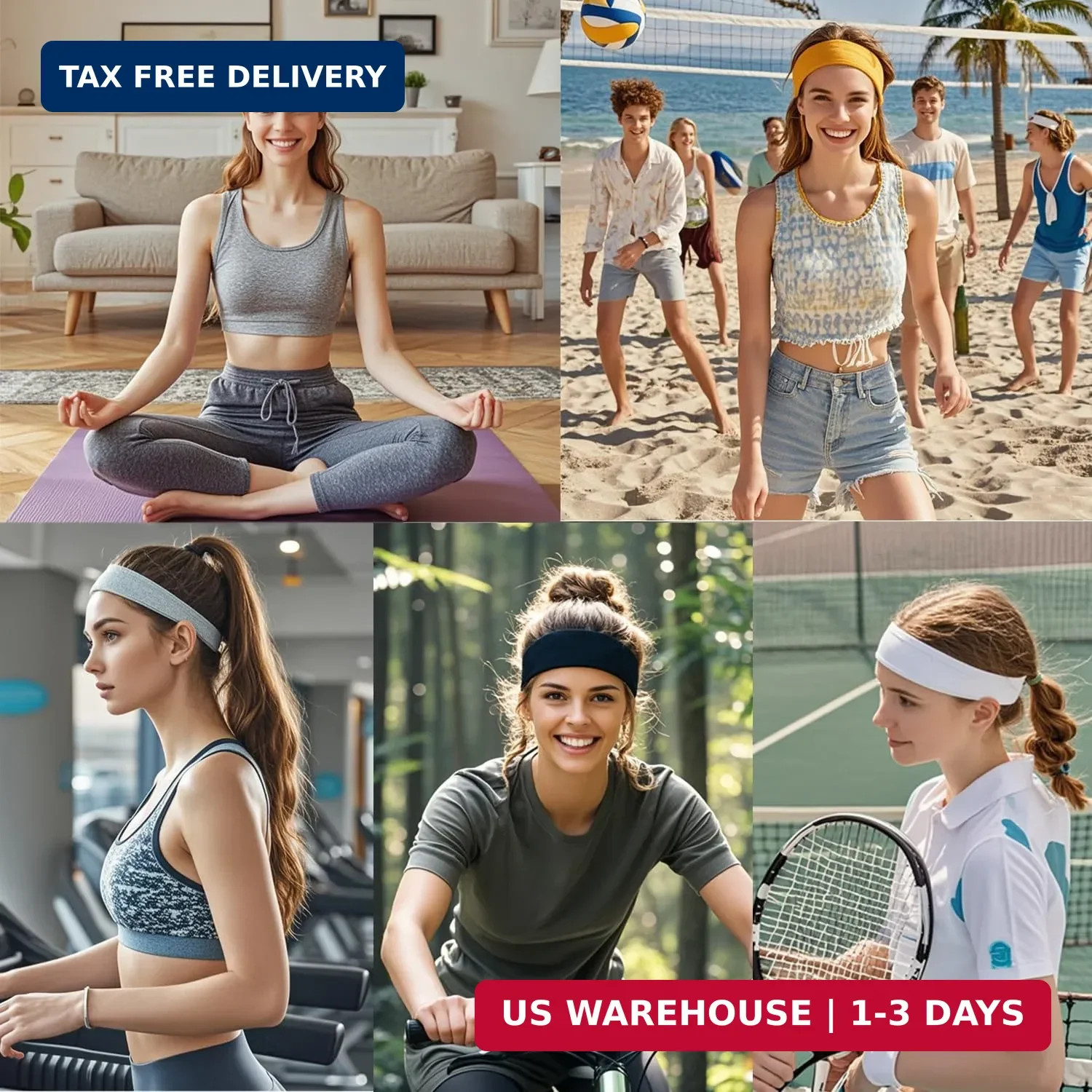 9Pcs Headbands for women Non Slip Headband, Soft Elastic Hair Bands for Women’s