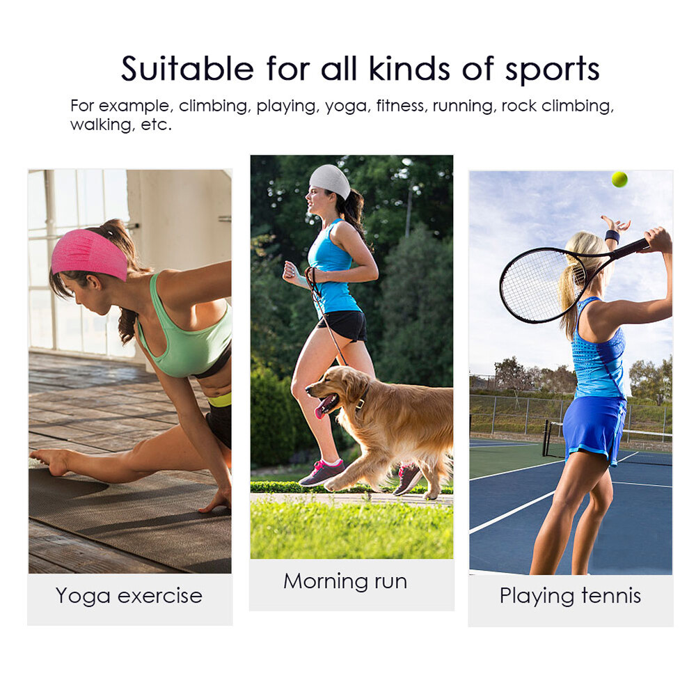 Women Men Workout Wide Headband Hair Wrap Yoga Gym Running Sweatband Headband US