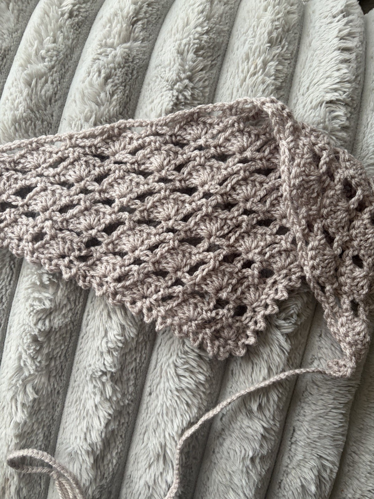 Crochet Bandana Headband Hippie Triangle Boho Scarf