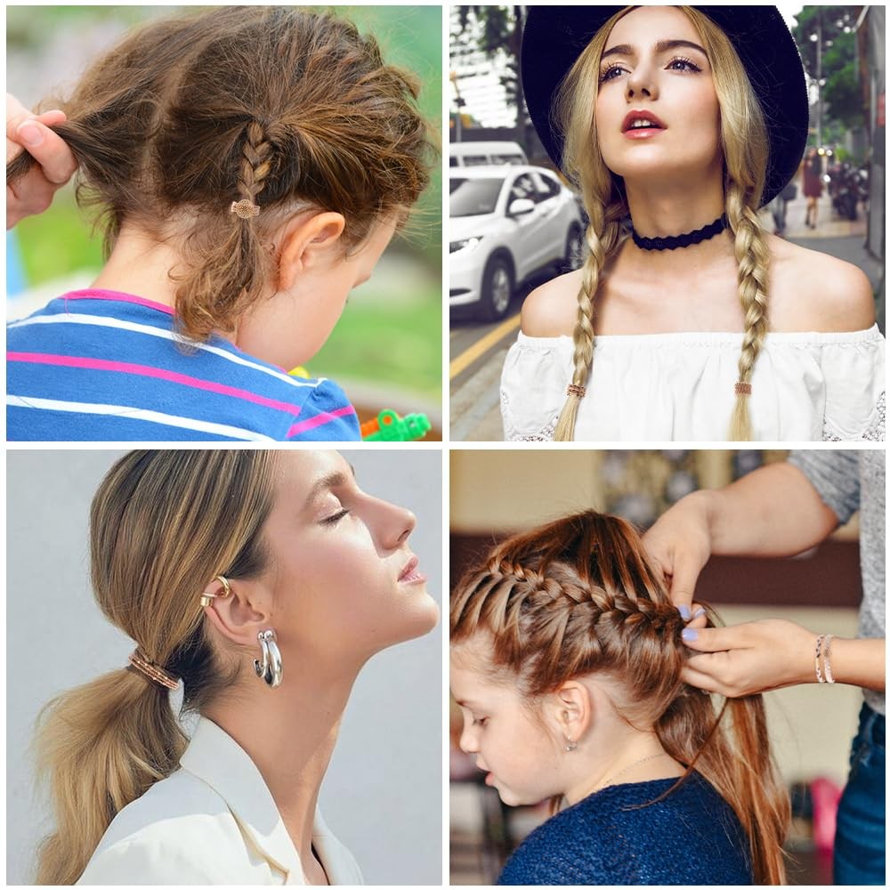 10PCS Boho Hair Ties Bracelets for Women Girls Elastic Hair Bands