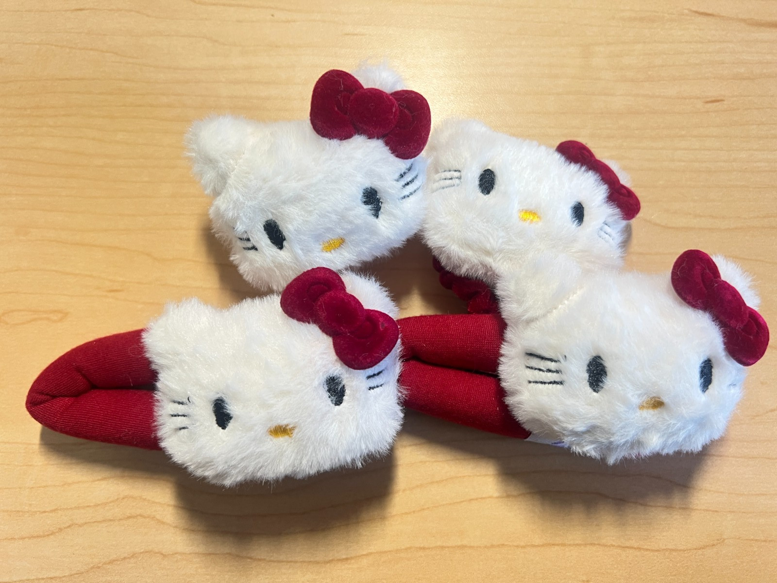 Cute Cat Plush Fuzzy Headband Red Bow Hair Accessory New – US Seller