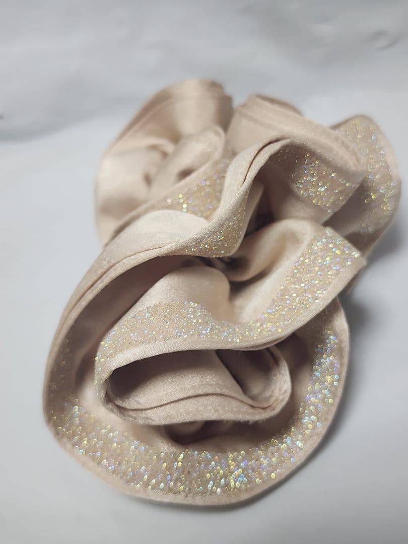Complex Biz Champagne Beige Scrunchie Large Elastic Hair Accessory