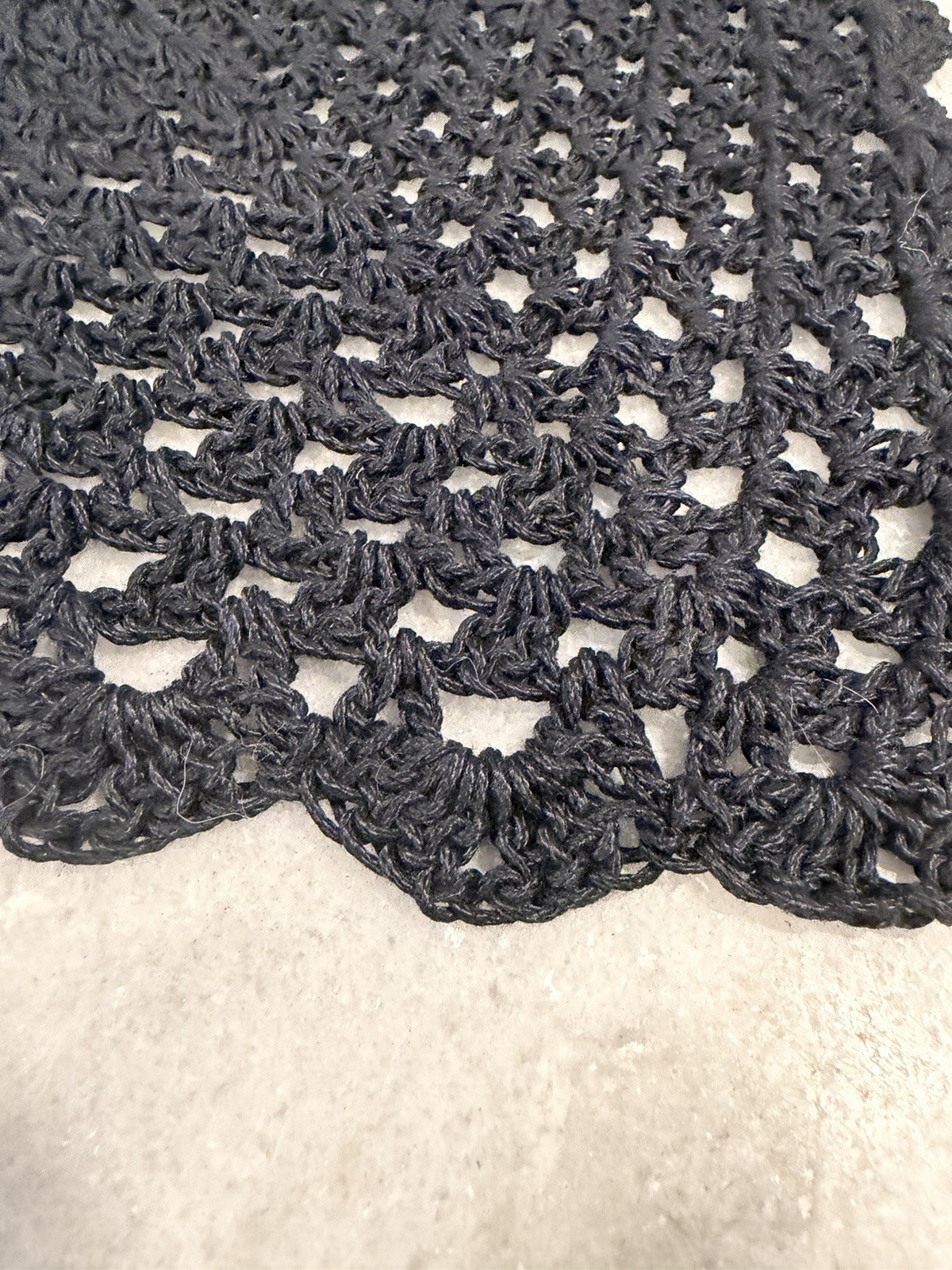 Handmade Crochet Bandana Head Scarf Cotton Boho Triangle Wrap Fest Cottagecore