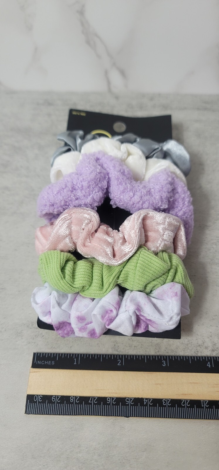 6 Art Class Hair Scrunchies Assorted Colors Multicolor Style Scunchie Ponytail