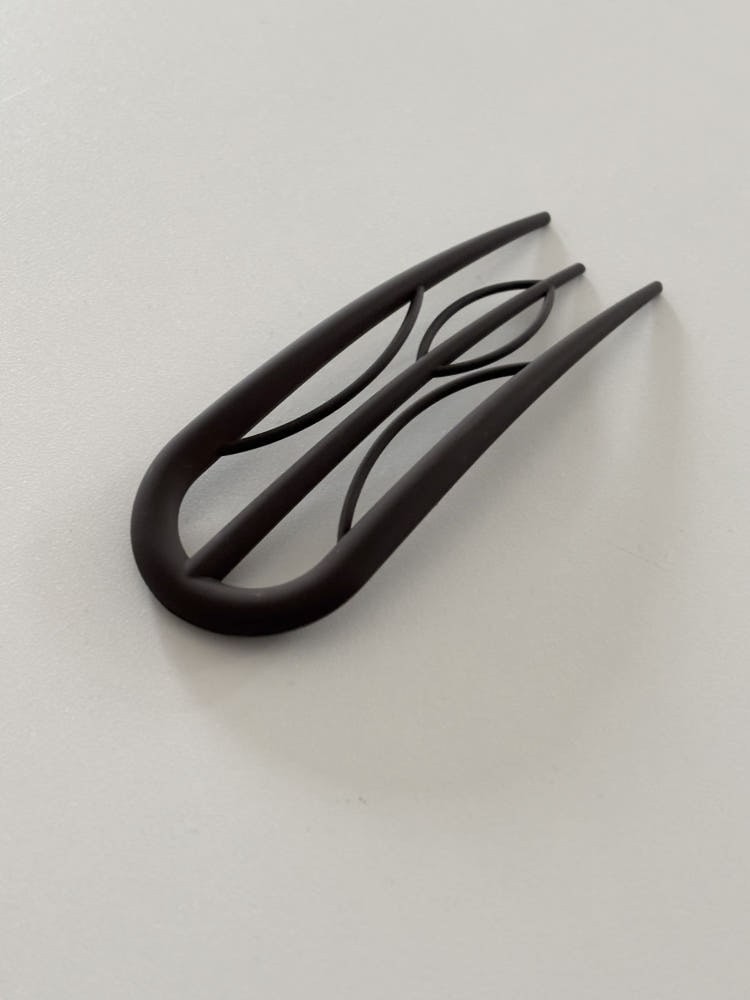 Korean Two-Prong Fork Hairpin – Tortoiseshell Resin Hair Stick, Bi-nyeo Style