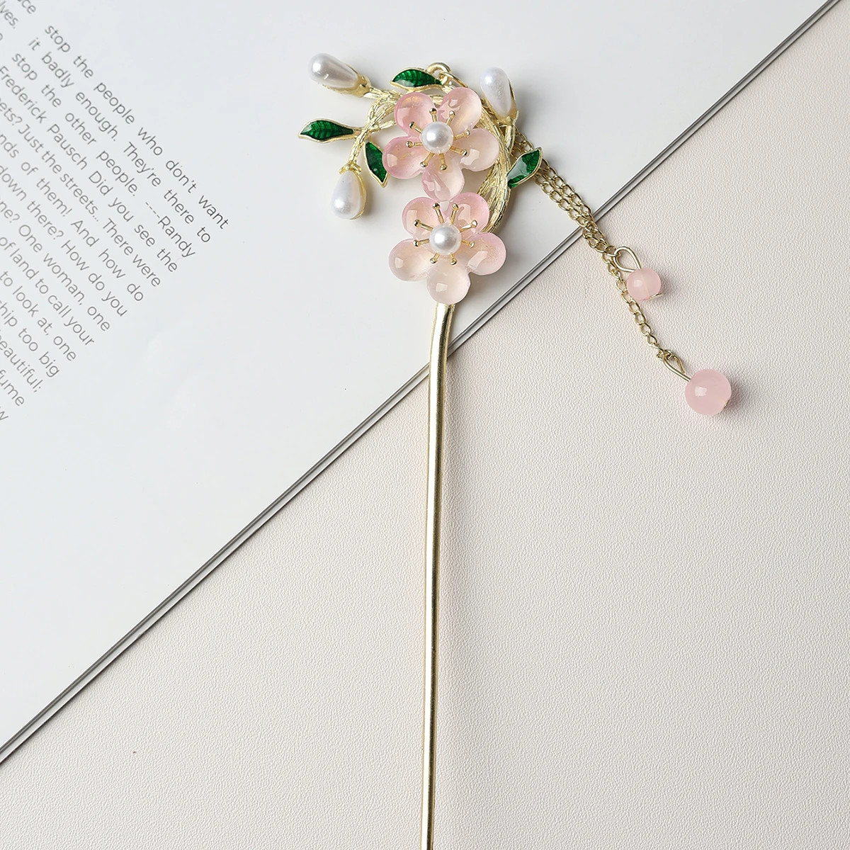 Hanfu Headwear Hairpin, Chinese Style Coiled Hair Step Swaying Tass