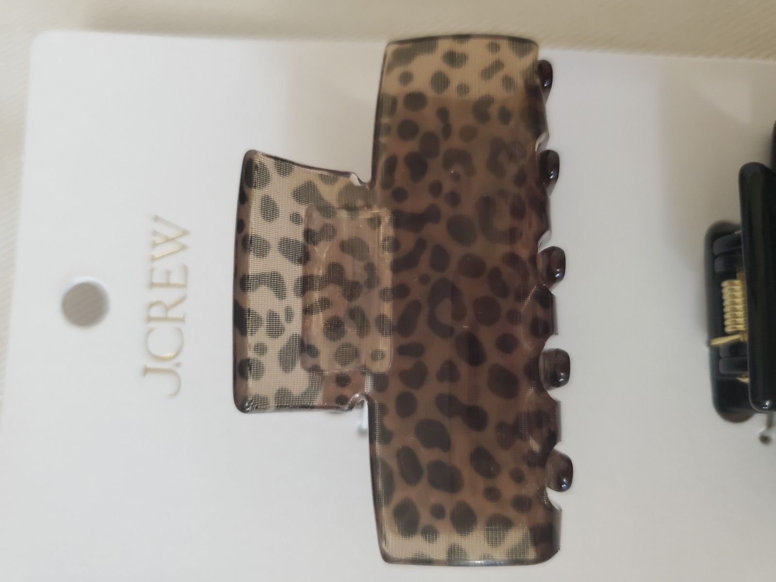 JCrew Hair Clip 2 Pack Black and Tortoise Shell 2 Inches