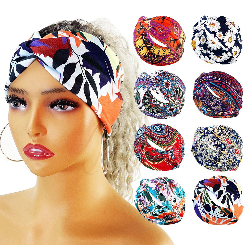 6 Pcs Multi-Color Athletic Headbands Elastic Hair Accessories for Daily Workout