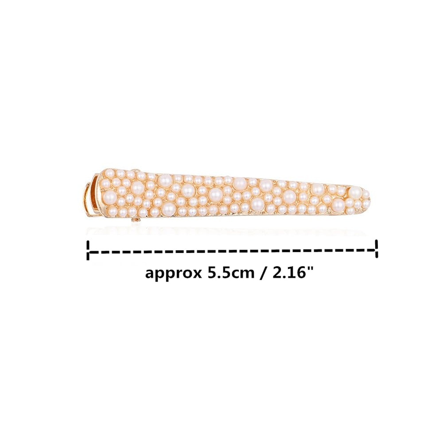 1 Pair Pearl Rhinestone Alligator Hair Clips Non-slip Duckbill Hair Clips Hai…