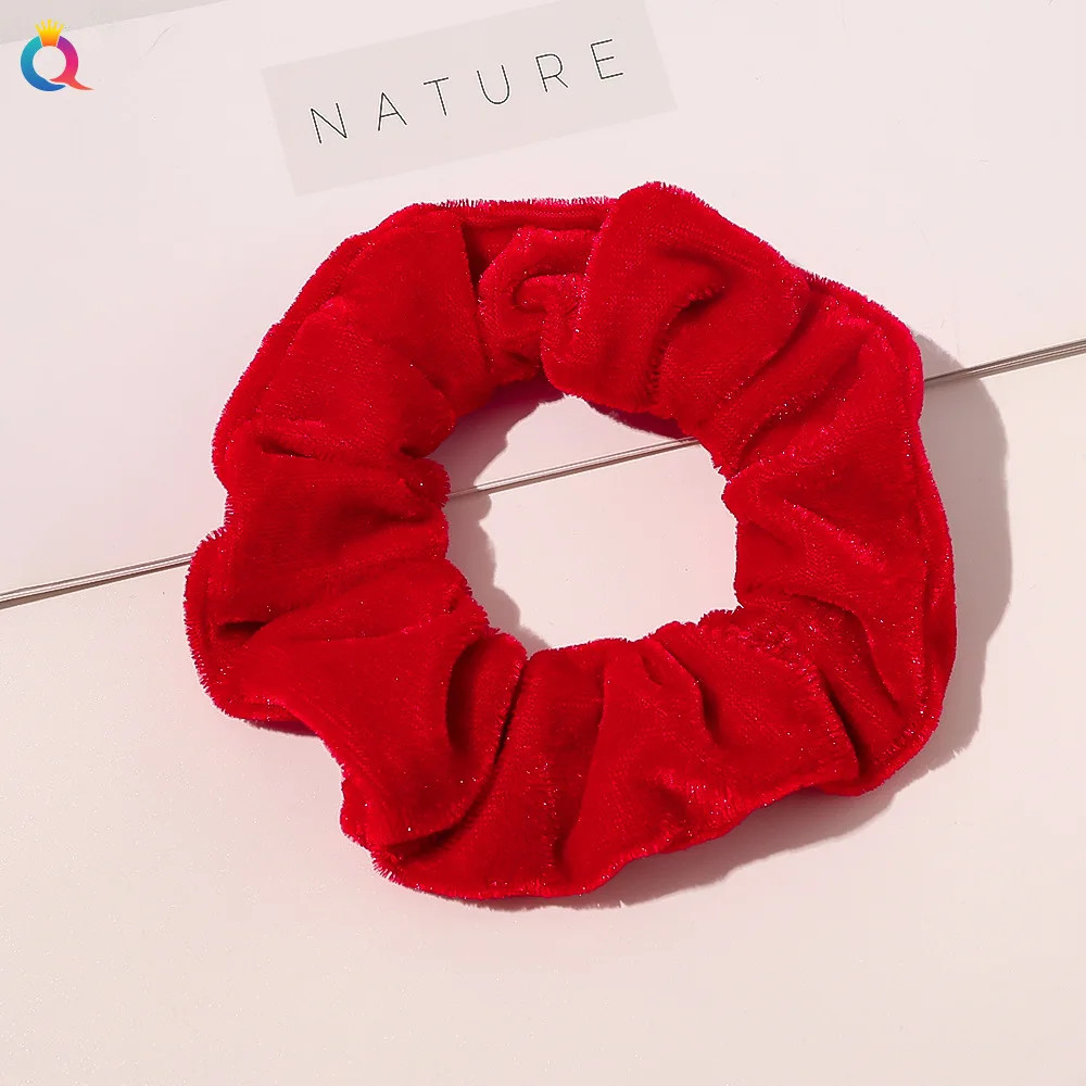 Winter Warm Soft Hair Scrunchies for Women Girls Cute Velvet Elastic Hair Band M