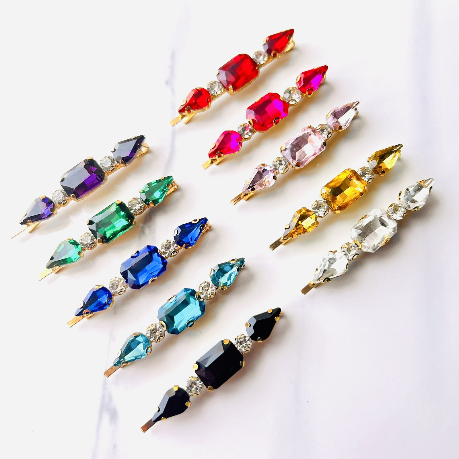 Amethyst Purple Jewel Hair Pin Set – gift, special occasion, boho, bridal