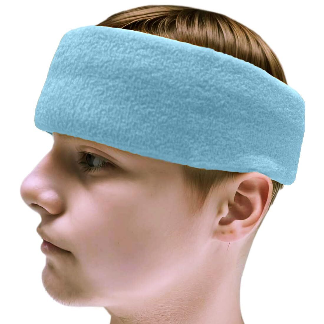 COUVER HB204 Wide, Long & Thick Sports Sweat Headband for Large Head, 1 PC Top