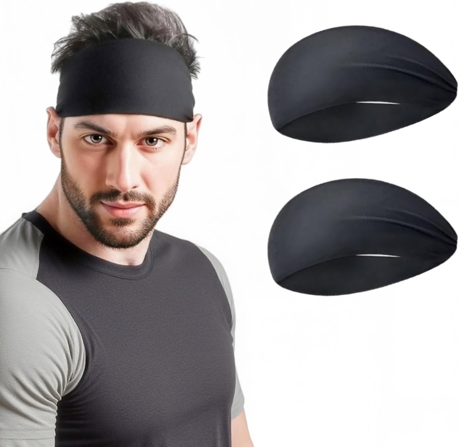  Sports Headbands Men Sweat Bands Workout Running Basketball Workout Football