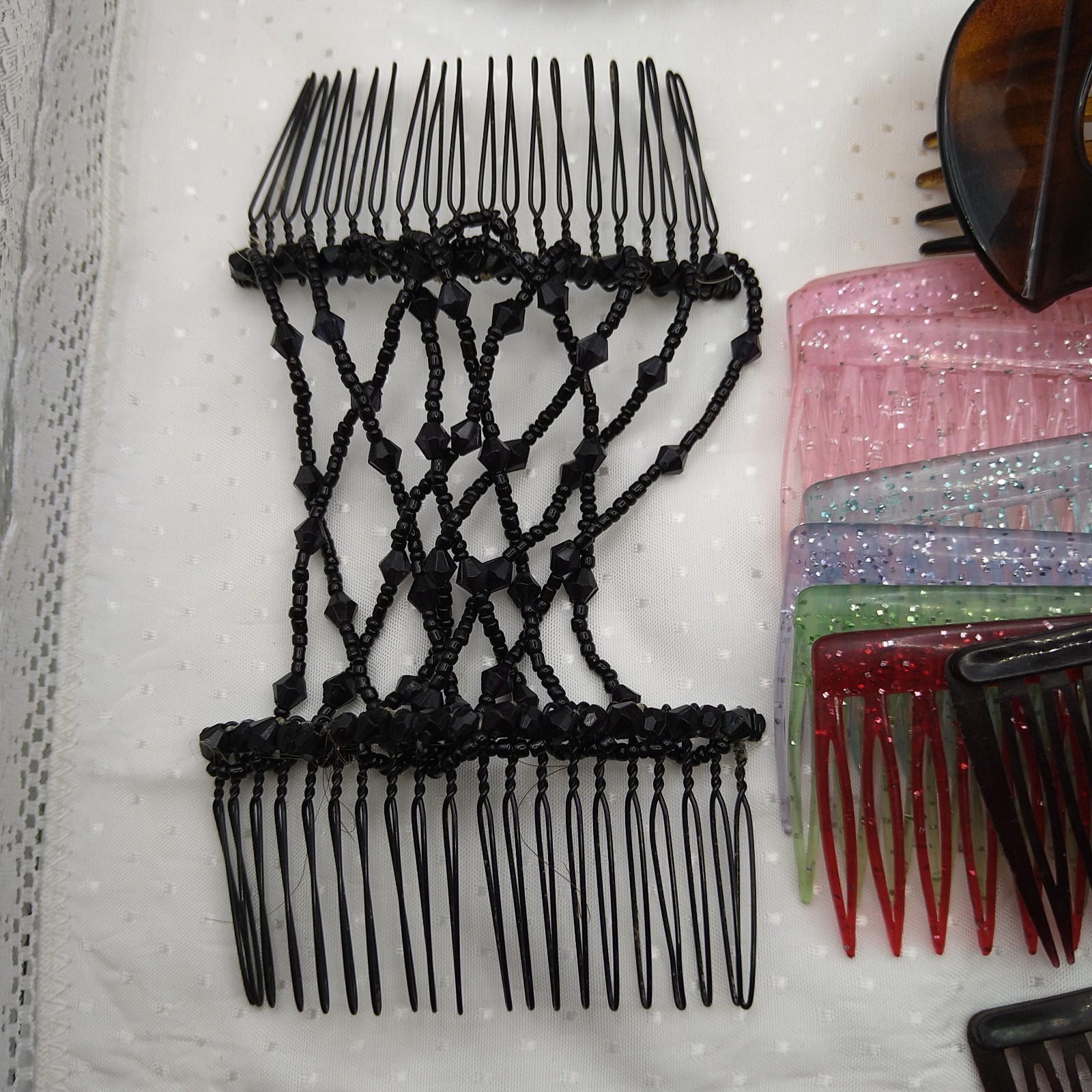 80s Hair Lot Claws Banana Clips Bun Chop Stick Barrette Side Comb Tortoise 30pcs