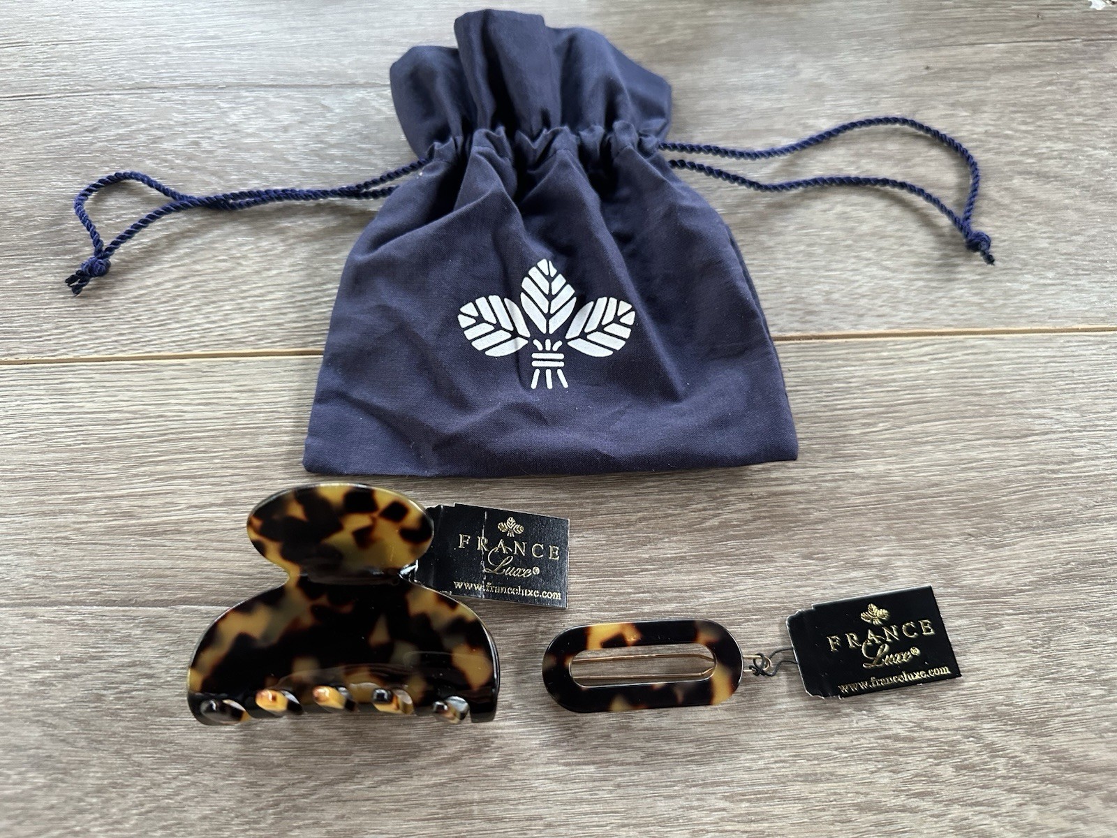 France Luxe Tokyo Tortoise Shell Claw Clip & Barrette Lot New