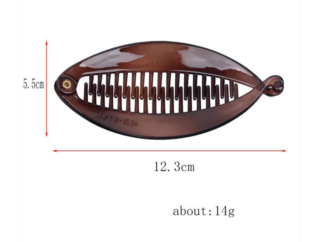 Fodattm 2PCS French Banana Hair Clip Claw Comb Women Lady Large A#