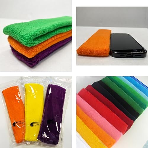 COUVER HB204 Wide, Long & Thick Sports Sweat Headband for Large Head, 1 PC Top